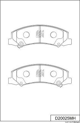 MK Kashiyama D20025MH - Гальмівні колодки, дискові гальма autocars.com.ua