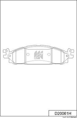 MK Kashiyama D20061H - Тормозные колодки, дисковые, комплект avtokuzovplus.com.ua