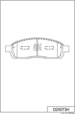 MK Kashiyama D20073H - Тормозные колодки, дисковые, комплект avtokuzovplus.com.ua