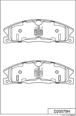 MK Kashiyama D20079H - Тормозные колодки, дисковые, комплект avtokuzovplus.com.ua