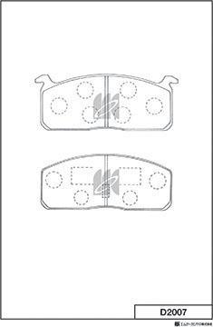 MK Kashiyama D2007 - Гальмівні колодки, дискові гальма autocars.com.ua