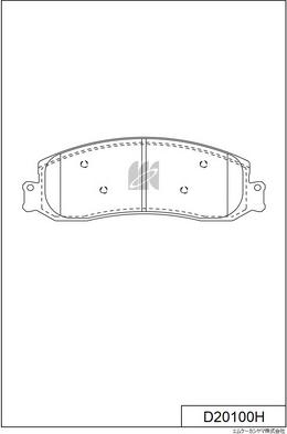 MK Kashiyama D20100H - Тормозные колодки, дисковые, комплект avtokuzovplus.com.ua