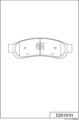 MK Kashiyama D20101H - Тормозные колодки, дисковые, комплект avtokuzovplus.com.ua