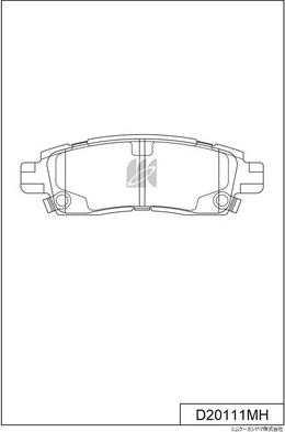 MK Kashiyama D20111MH - Тормозные колодки, дисковые, комплект avtokuzovplus.com.ua