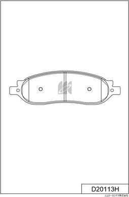 MK Kashiyama D20113H - Тормозные колодки, дисковые, комплект avtokuzovplus.com.ua
