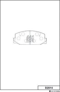 MK Kashiyama D2014 - Тормозные колодки, дисковые, комплект avtokuzovplus.com.ua