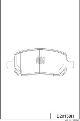 MK Kashiyama D20158H - Гальмівні колодки, дискові гальма autocars.com.ua