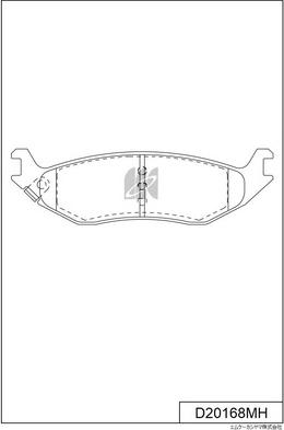MK Kashiyama D20168MH - Тормозные колодки, дисковые, комплект avtokuzovplus.com.ua