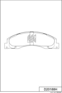 MK Kashiyama D20188H - Тормозные колодки, дисковые, комплект avtokuzovplus.com.ua
