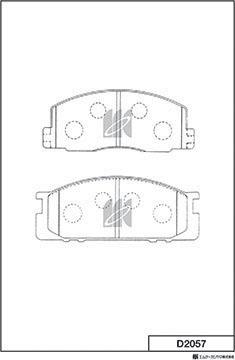MK Kashiyama D2057 - Гальмівні колодки, дискові гальма autocars.com.ua
