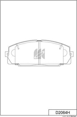 MK Kashiyama D2064H - Гальмівні колодки, дискові гальма autocars.com.ua