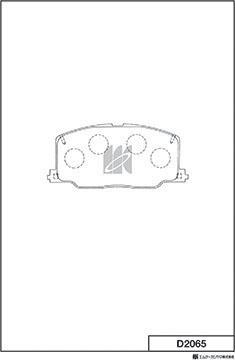 MK Kashiyama D2065 - Тормозные колодки, дисковые, комплект avtokuzovplus.com.ua
