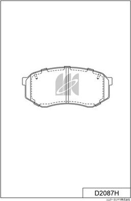 MK Kashiyama D2087H - Тормозные колодки, дисковые, комплект avtokuzovplus.com.ua