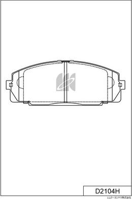 MK Kashiyama D2104H - Гальмівні колодки, дискові гальма autocars.com.ua