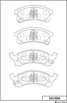 MK Kashiyama D2156M - Гальмівні колодки, дискові гальма autocars.com.ua