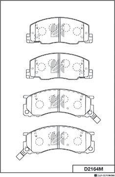MK Kashiyama D2164M - Гальмівні колодки, дискові гальма autocars.com.ua