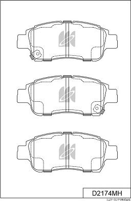 MK Kashiyama D2174MH - Гальмівні колодки, дискові гальма autocars.com.ua
