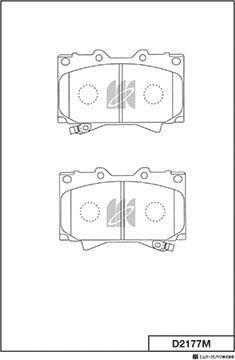 MK Kashiyama D2177M - Гальмівні колодки, дискові гальма autocars.com.ua