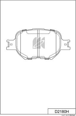 MK Kashiyama D2180H - Тормозные колодки, дисковые, комплект avtokuzovplus.com.ua