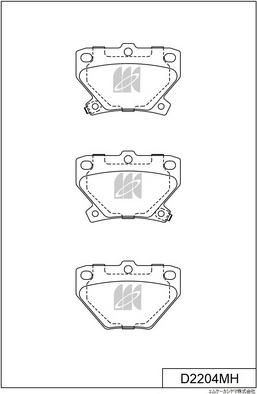 MK Kashiyama D2204MH - Гальмівні колодки, дискові гальма autocars.com.ua