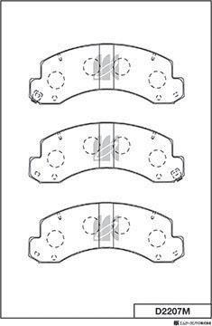 MK Kashiyama D2207M - Тормозные колодки, дисковые, комплект avtokuzovplus.com.ua