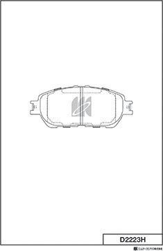 MK Kashiyama D2223H - Гальмівні колодки, дискові гальма autocars.com.ua