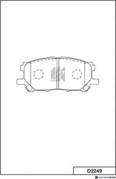 MK Kashiyama D2249 - Гальмівні колодки, дискові гальма autocars.com.ua