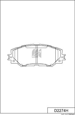 MK Kashiyama D2274H - Тормозные колодки, дисковые, комплект avtokuzovplus.com.ua