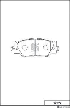 MK Kashiyama D2277 - Тормозные колодки, дисковые, комплект avtokuzovplus.com.ua