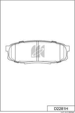 MK Kashiyama D2281H - Гальмівні колодки, дискові гальма autocars.com.ua