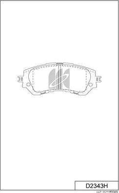 MK Kashiyama D2343H - Тормозные колодки, дисковые, комплект avtokuzovplus.com.ua