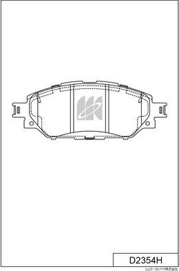 MK Kashiyama D2354H - Гальмівні колодки, дискові гальма autocars.com.ua