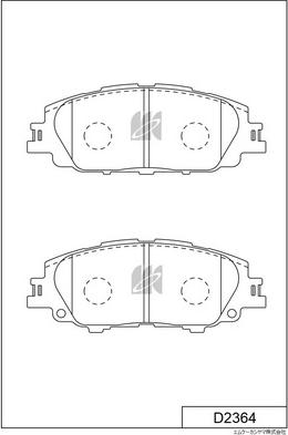 MK Kashiyama D2364 - Гальмівні колодки, дискові гальма autocars.com.ua