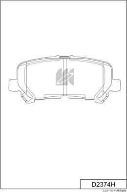 MK Kashiyama D2374H - Гальмівні колодки, дискові гальма autocars.com.ua