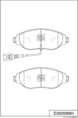 MK Kashiyama D30009MH - Тормозные колодки, дисковые, комплект avtokuzovplus.com.ua