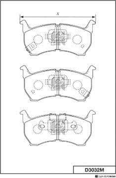 MK Kashiyama D3032M - Тормозные колодки, дисковые, комплект avtokuzovplus.com.ua