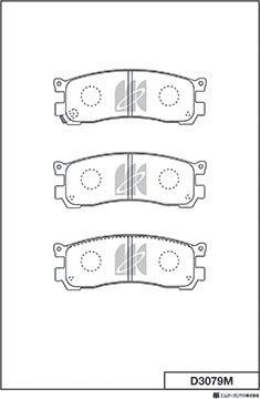 MK Kashiyama D3079M - Тормозные колодки, дисковые, комплект avtokuzovplus.com.ua