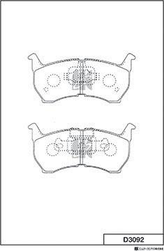MK Kashiyama D3092 - Гальмівні колодки, дискові гальма autocars.com.ua