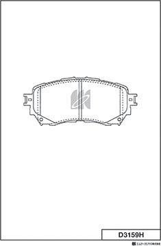 MK Kashiyama D3159H - Гальмівні колодки, дискові гальма autocars.com.ua
