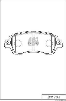 MK Kashiyama D3170H - Тормозные колодки, дисковые, комплект avtokuzovplus.com.ua