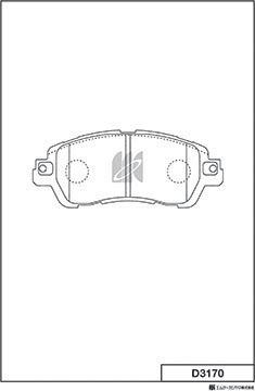 MK Kashiyama D3170 - Тормозные колодки, дисковые, комплект avtokuzovplus.com.ua