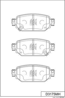 MK Kashiyama D3175MH - Тормозные колодки, дисковые, комплект avtokuzovplus.com.ua