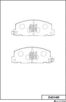 MK Kashiyama D4014M - Гальмівні колодки, дискові гальма autocars.com.ua