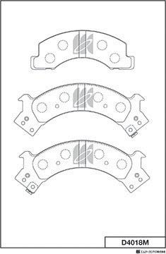 MK Kashiyama D4018M - Гальмівні колодки, дискові гальма autocars.com.ua