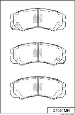 MK Kashiyama D4031MH - Тормозные колодки, дисковые, комплект avtokuzovplus.com.ua