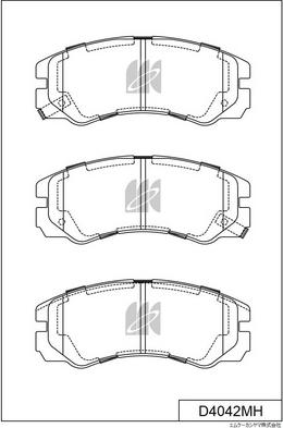 MK Kashiyama D4042MH - Тормозные колодки, дисковые, комплект avtokuzovplus.com.ua