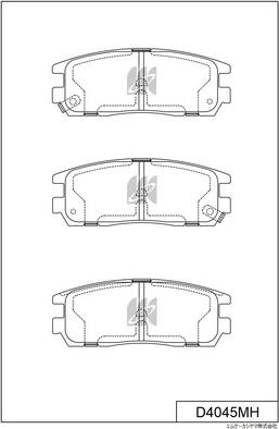 MK Kashiyama D4045MH - Тормозные колодки, дисковые, комплект avtokuzovplus.com.ua
