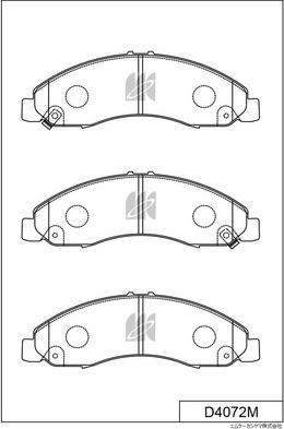 MK Kashiyama D4072M - Гальмівні колодки, дискові гальма autocars.com.ua