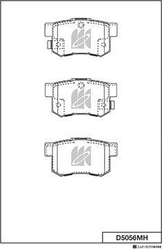 MK Kashiyama D5056MH - Тормозные колодки, дисковые, комплект avtokuzovplus.com.ua
