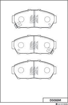 MK Kashiyama D5088M - Гальмівні колодки, дискові гальма autocars.com.ua